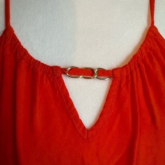 New York & Company Orange Halter Midi Dress Size M - Picture 15 of 17